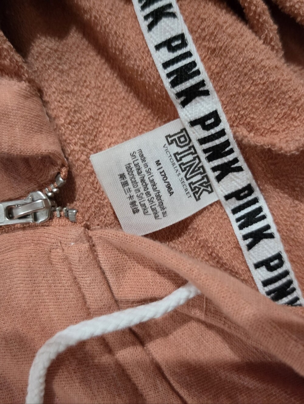 PINK Victoria's Secret Peach CROP HOODIE Vintage